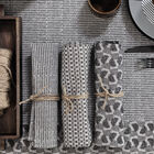 Tovagliolo Empreintes Tissage Charbon 50x50 100% cotone, , hi-res image number 0