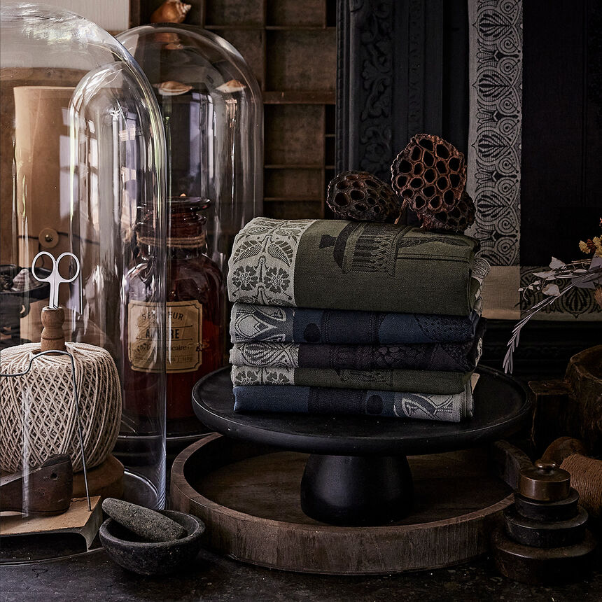 Strofinaccio Curiosit&eacute;s Min&eacute;rales Charbon 60x80 100% cotone, , hi-res image number 0