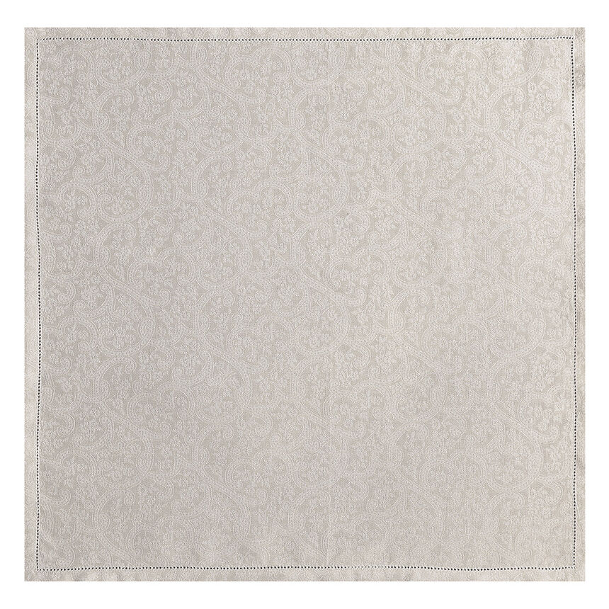 Tovagliolo Portofino Fiori Sabbia 58x58 100% lino, , hi-res image number 0