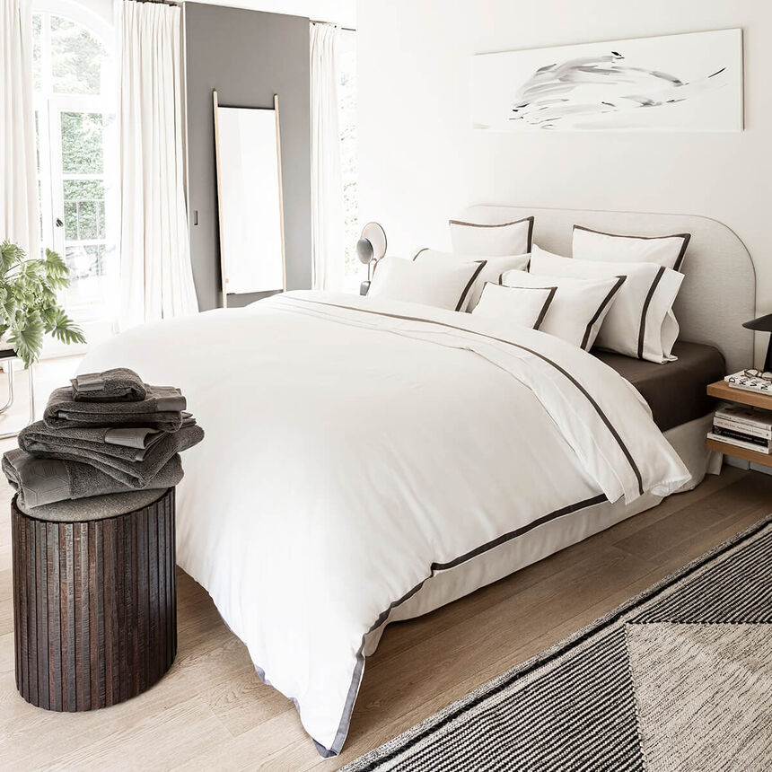 Copripiumini Apparat Fusain 135X200 100% cotone, , hi-res image number 0