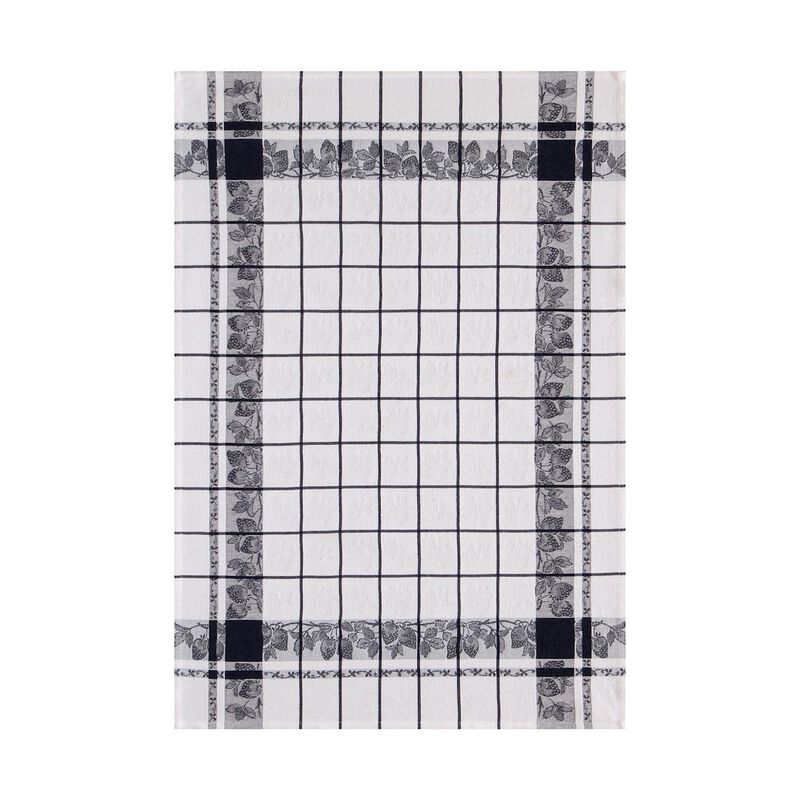 Strofinaccio Fraises Noir 60x80 100% cotone, , hi-res image number 0