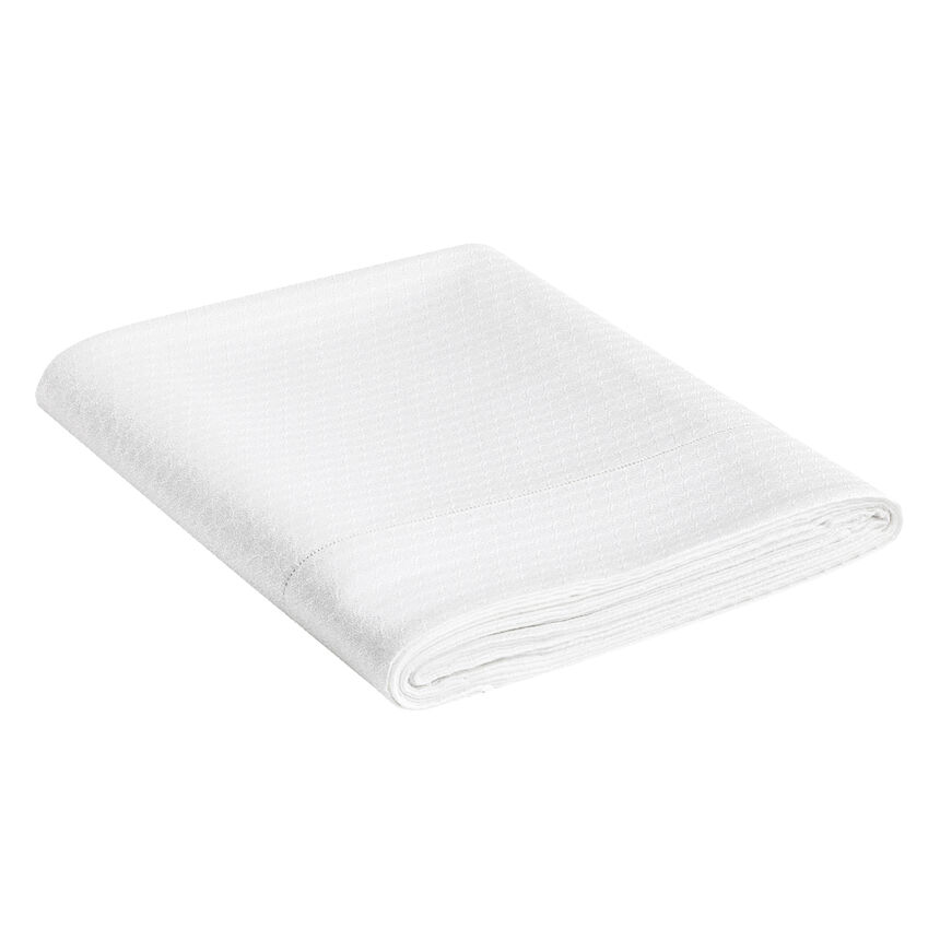 Lenzuolo Portofino Bianco 290X300 100% cotone, , hi-res image number 0