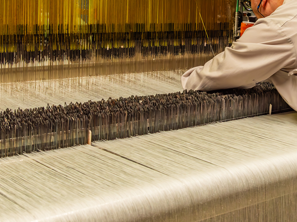 Controllo di un tessuto jacquard sul telaio